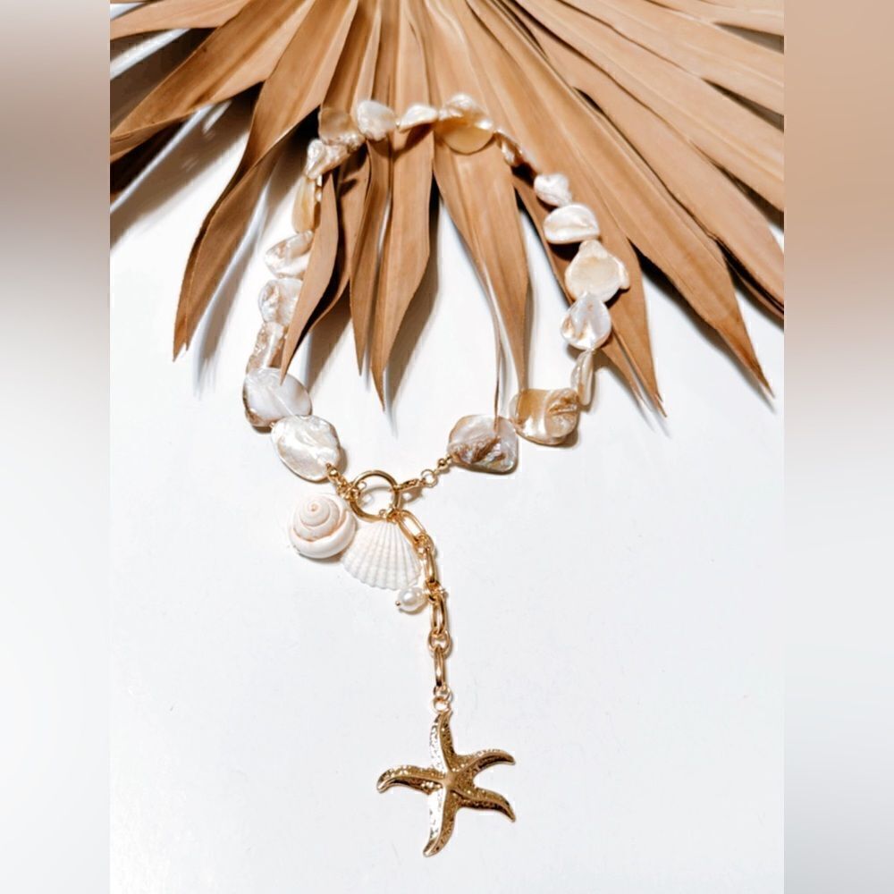 Summer shell necklace S768 - Picture 3 of 4